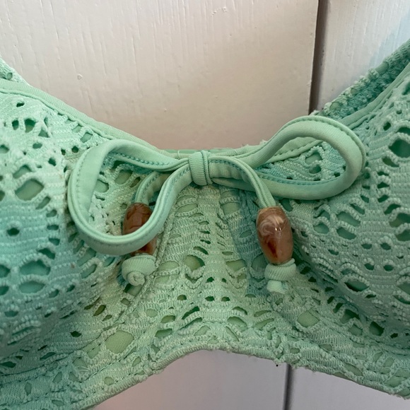 Sea foam / mint green Freya lace bikini top - Picture 2 of 3